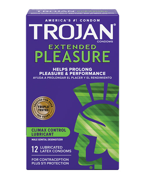 Trojan Extended Pleasure Condoms - Box of 12