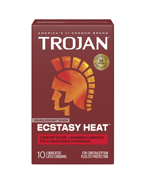 Trojan Ecstasy Heat Condoms - Box of 10
