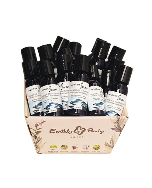 Earthly Body Waterslide Personal Lubricant w/Carrageenan - 1 oz Bottles Basket of 30