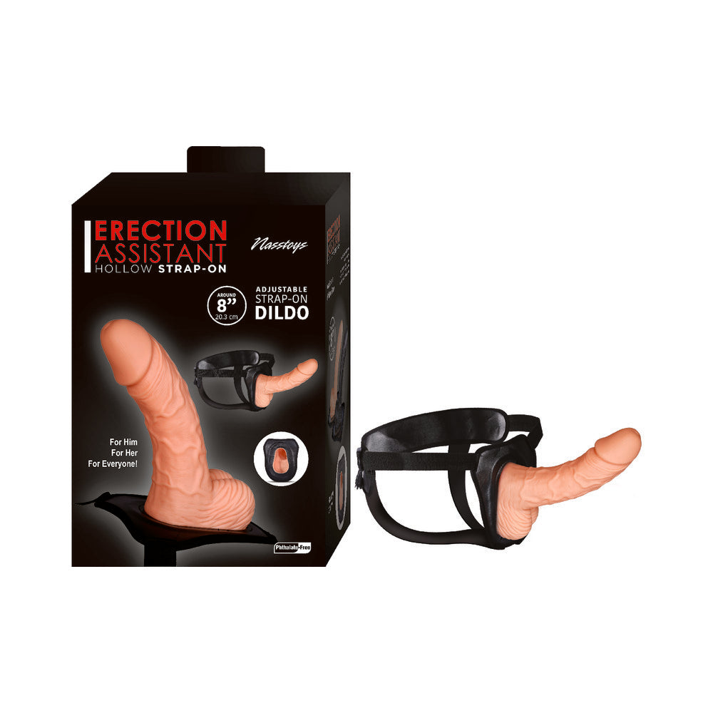 Erection Assistant Hollow Strap-On 8 ' White