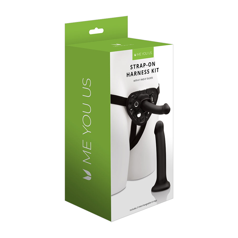 Me You Us Strap-On Harness Kit with 6 ' and 8 ' Dildos