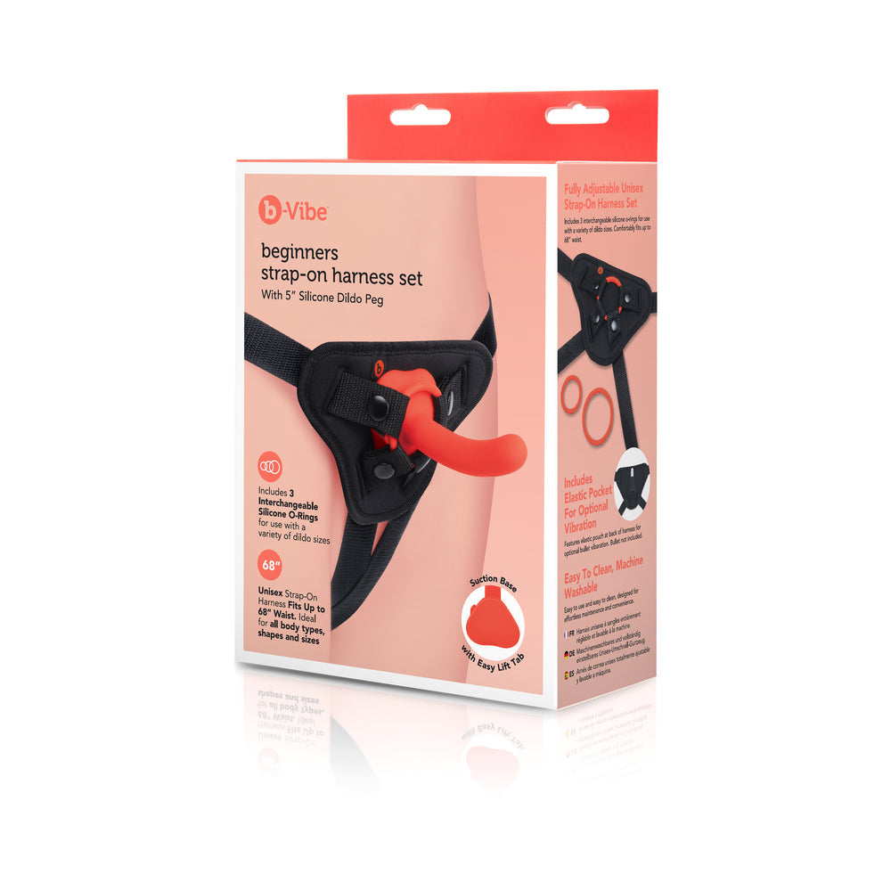 b-Vibe Beginners Strap-On Harness Set with 5 ' Silicone Dildo Peg