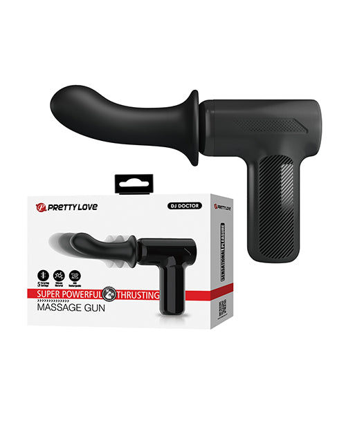 Pretty Love DJ Doctor Thrusting Gun Massager - Black