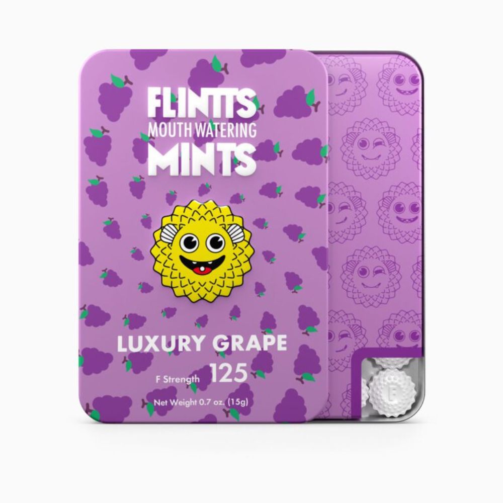 Flintts Mouth Watering Mints Luxury Grape – F-Strength 125