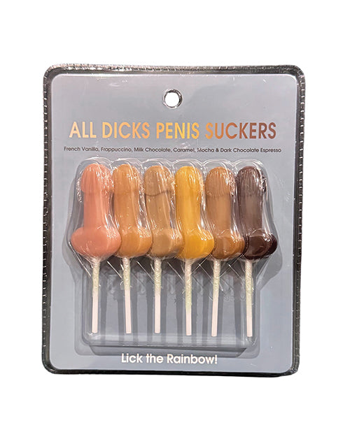 All Dicks Penis Suckers - Asst. Colors/Flavors Pack of 6