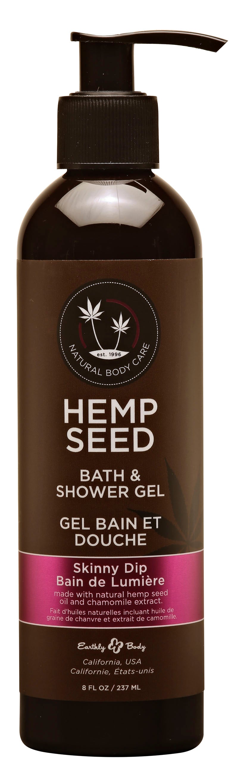 "Hemp Seed Bath and Shower Gel - Skinny Dip - 8 Oz. / 237ml EB-SG021"