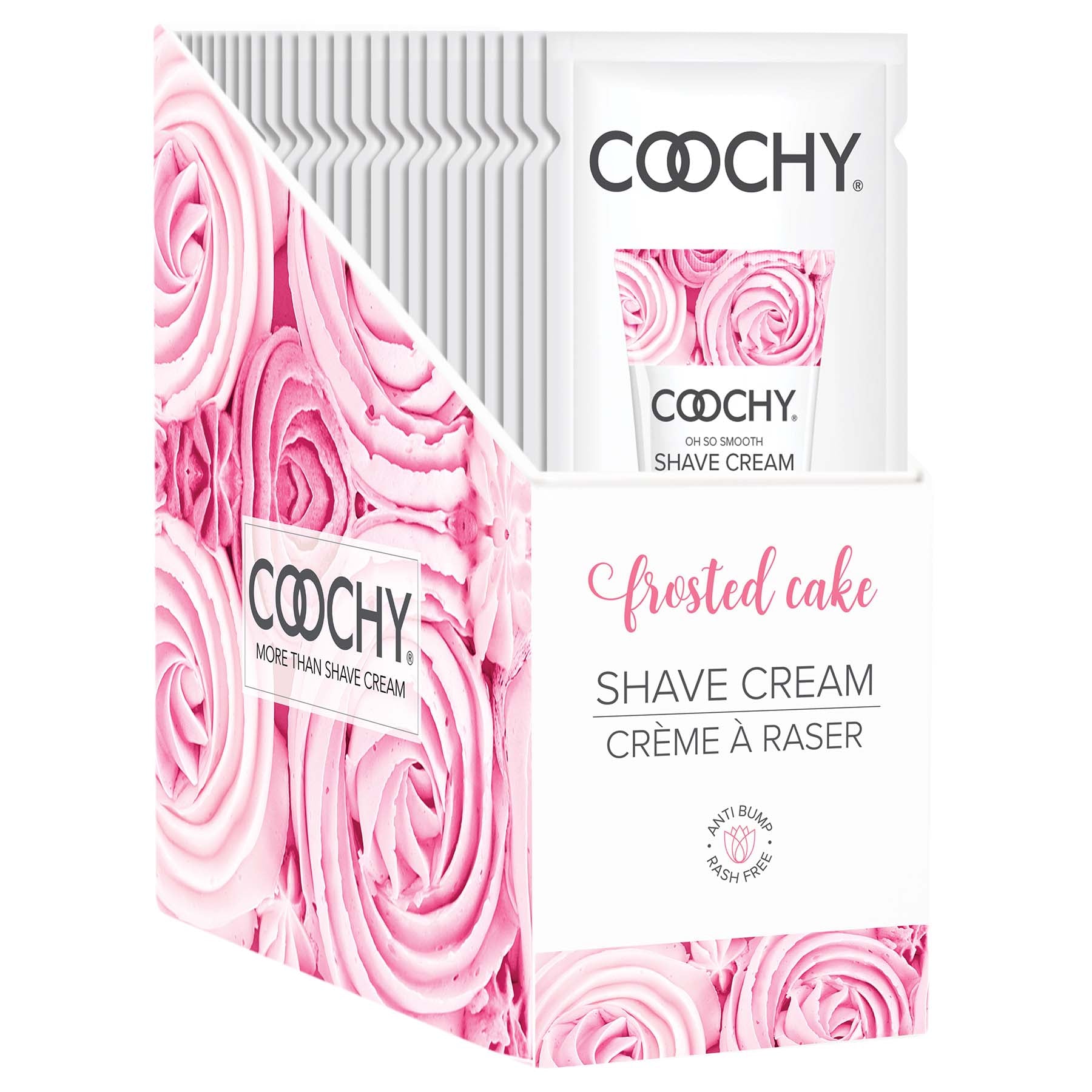 "Coochy Shave Cream - Frosted Cake - 15 ml Foils 24 Count Display COO1003-99D"