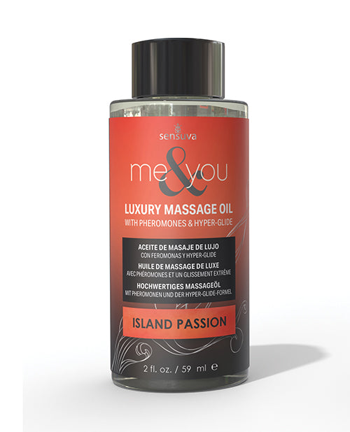 Sensuva Me &amp; You Massage Oil - 2 oz Island Passion