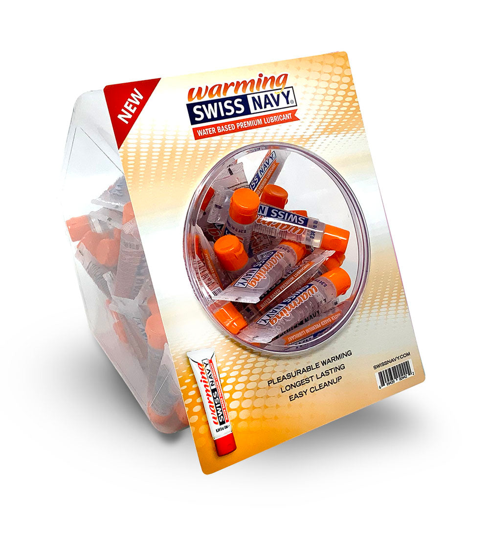 "Swiss Navy Warming Lubricant 10ml 100ct Fishbowl MD-SNWRM10ML100"