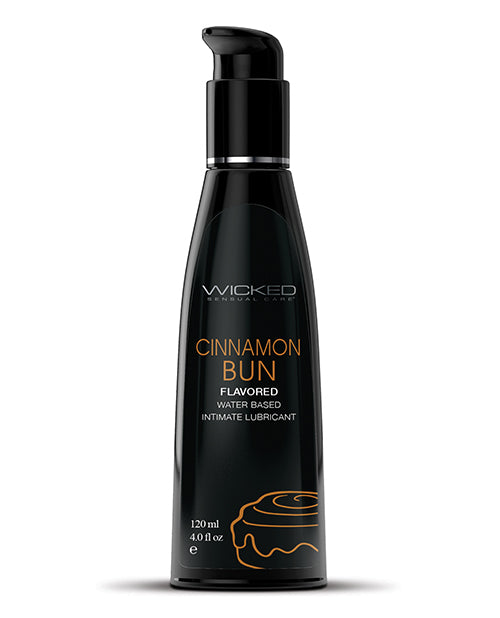 Wicked Sensual Care Aqua Waterbased Lubricant - 4 oz Cinnamon Bun