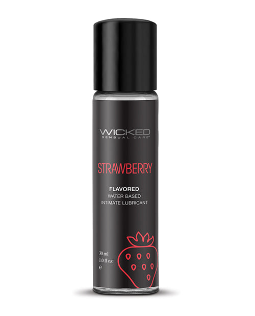 Wicked Sensual Care Aqua Water Based Lubricant - 1 oz Strawberry