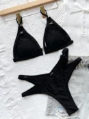 Black Push-Up Bikini: Sexy Hollow Out Swimwear