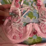 Fancy 4-Piece Lace Lingerie Set - Sensual Halter Bra & Thongs photo review