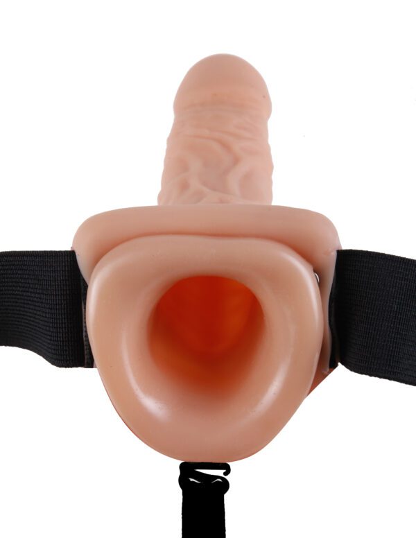 Fetish Fantasy Series 11-Inch Vibrating Hollow Strap-on - Flesh