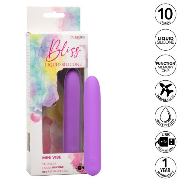 Bliss Liquid Silicone Mini G Vibe - Purple