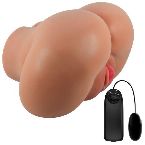 Luna Realistic Vagina and Ass Vibrator - Tan