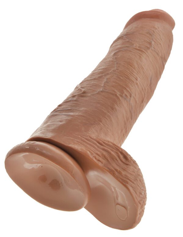 King Cock 12 Inch Cock With Balls - Tan