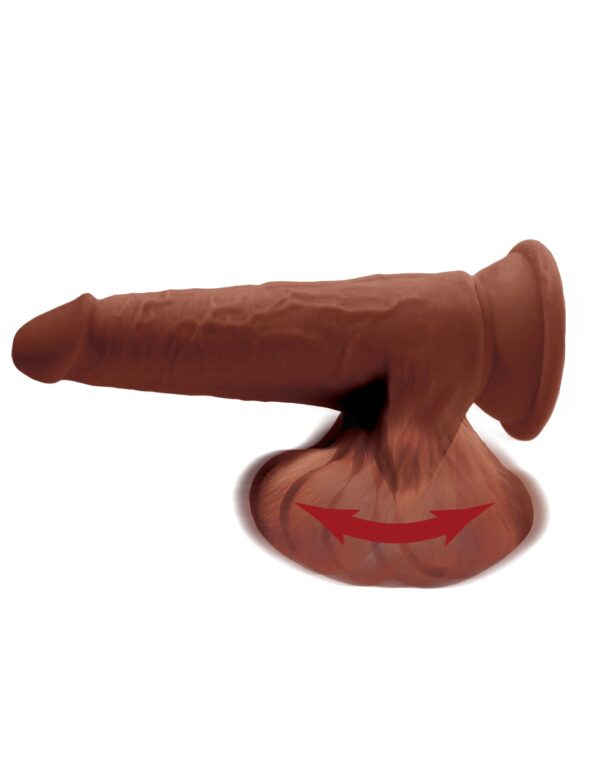 8 Inch Triple Density Cock With Swinging Balls - Brown