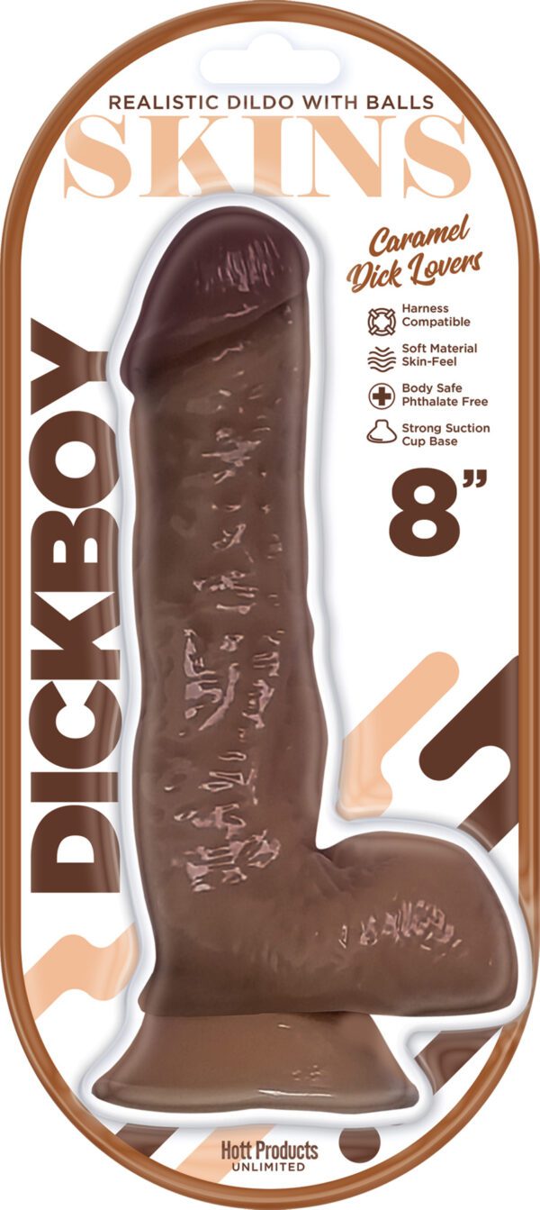 Dickboy - Skins - Dildo With Balls - 8 Inch - Caramel Dick Lover