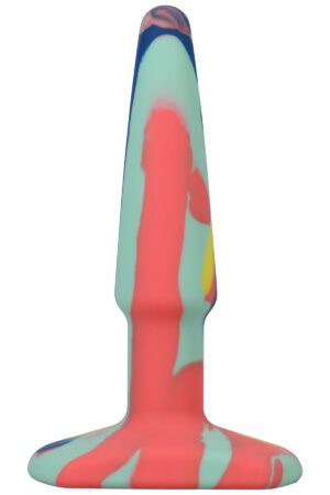 A-Play Groovy Silicone Anal Plug 4 Inch - Sunrise
