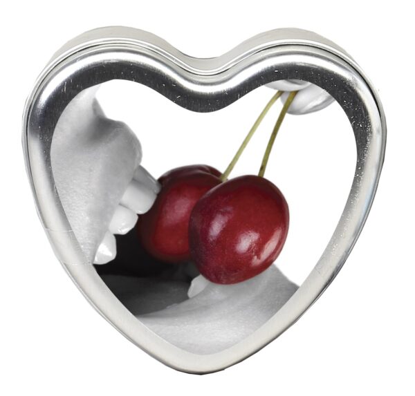 Edible Heart Candle - Cherry - 4 Oz.