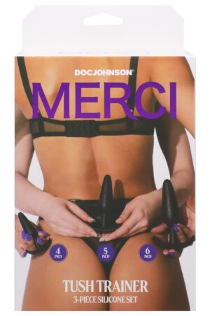 Merci - Tush Trainer - 3 Piece Silicone Set - Black