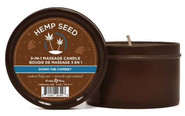 Hemp Seed 3-in-1 Massage Candle Down the Chimney  6oz/ 170 G