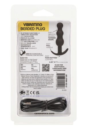 Boundless Vibrating Beaded Plug - Black