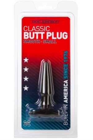 Classic Butt Plug Smooth - Small - Black