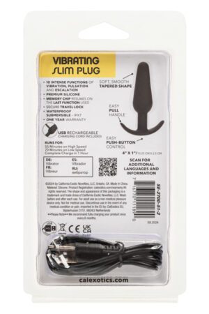 Boundless Vibrating Slim Plug - Black